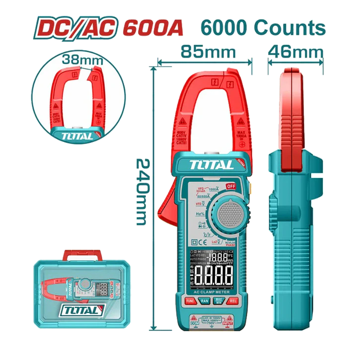 MULTITESTER DIGITAL DE TENAZA DC/AC 600A 1