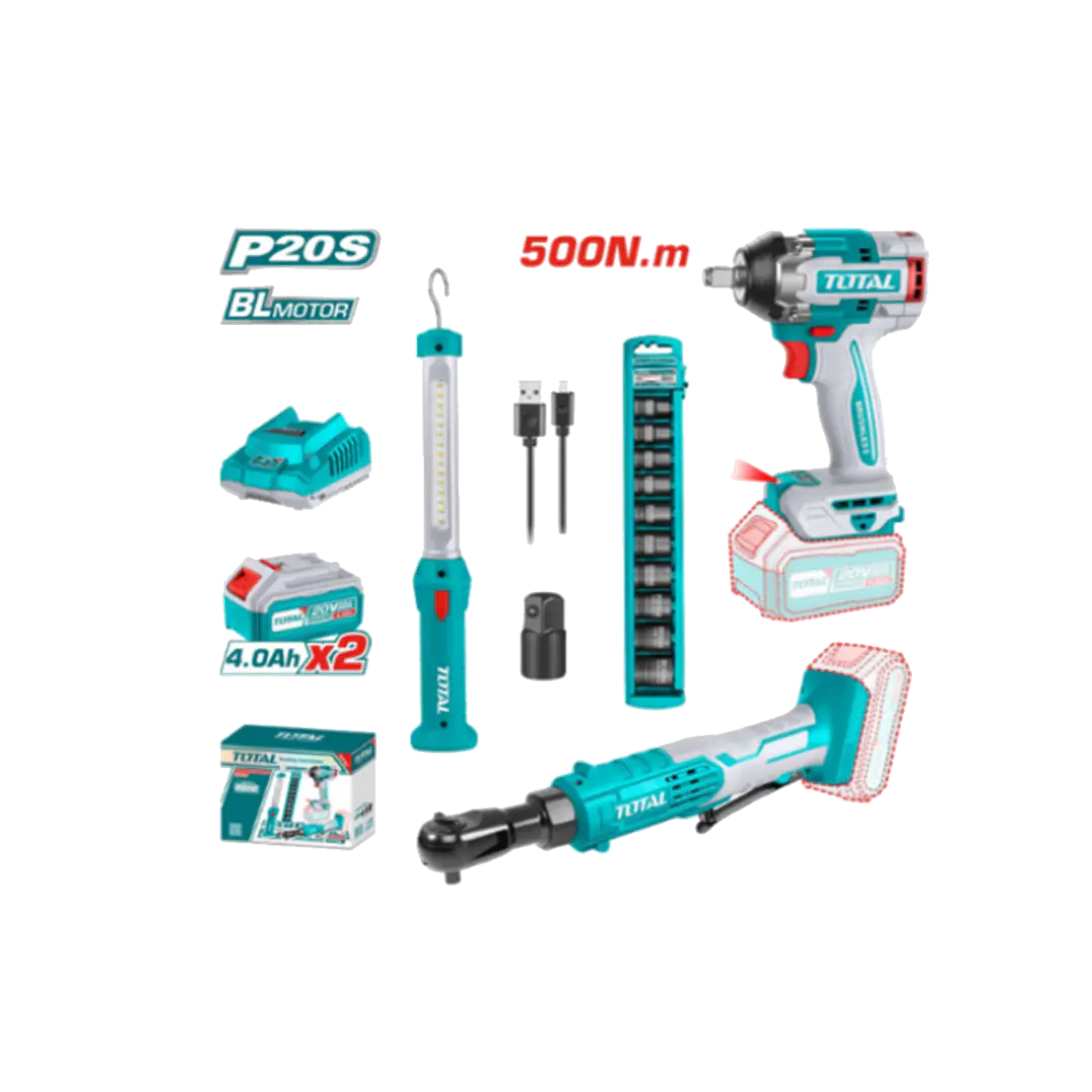  KIT LLAVE IMPACTO 500NM + LAMPARA + CHICHARRA 1