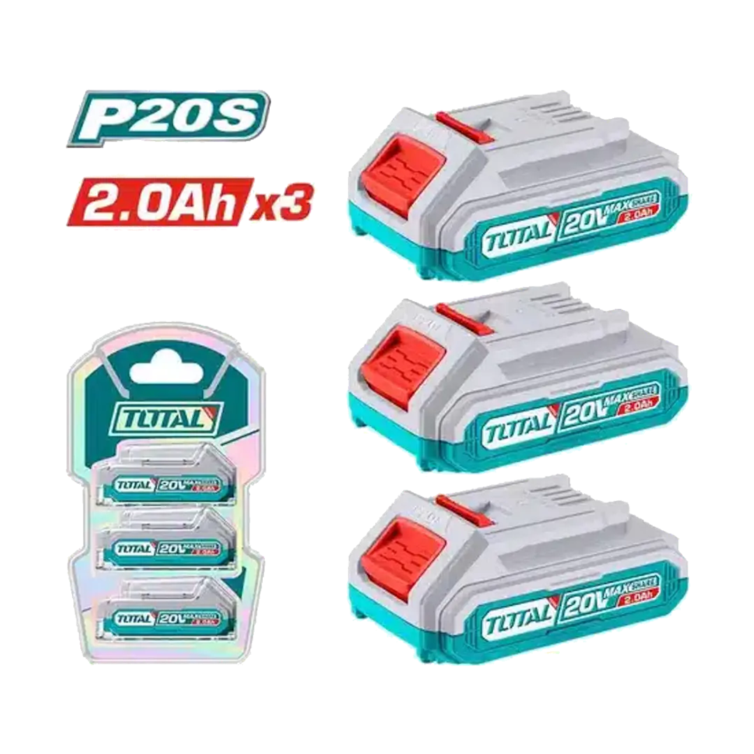KIT DE BATERIAS POR 3PCS P20S 2.0AH TOTAL 1
