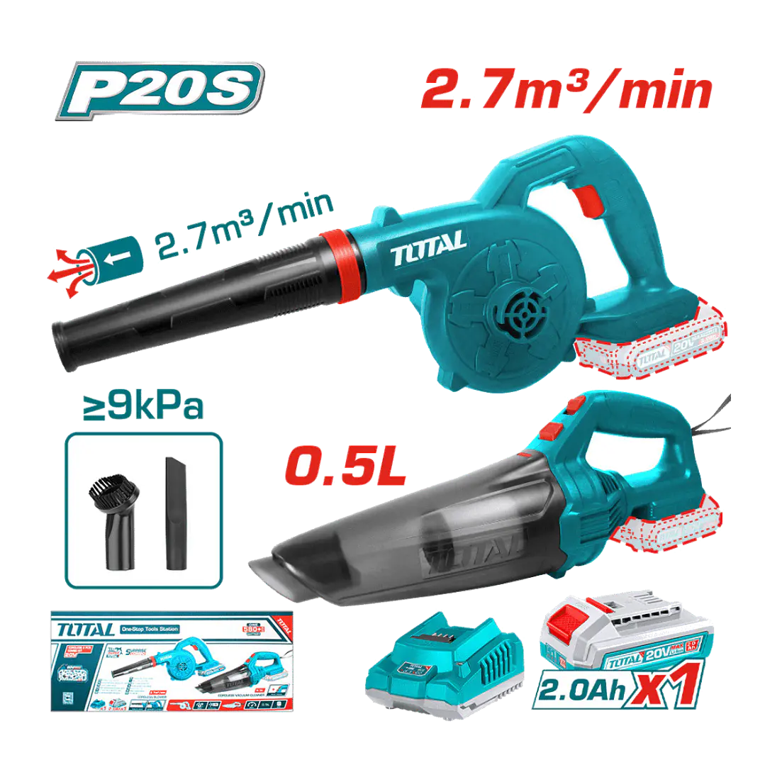 Kit Aspiradora + Soplador Inalámbrico 20v Total Tosli240998 1