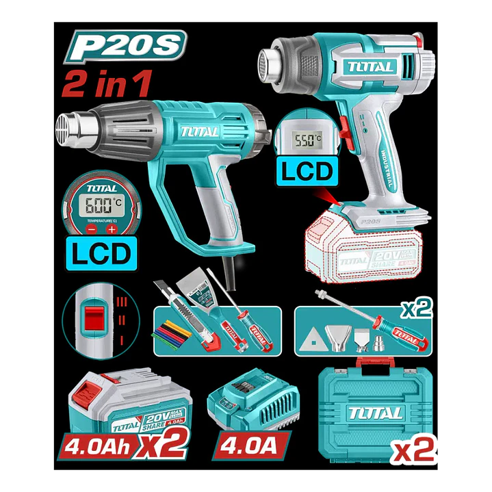 KIT PIST DE CALOR ELEC + PISTOLA CALOR INA 1