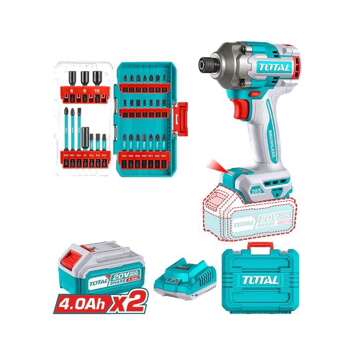 ATORNILLADOR DE IMPACTO LITIO-ION 20V 285NM 1