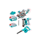 Kit Sierra Circular + Clavadora + Sopladora + Bateria + Cargador Total Tosli240683 - Miniatura 1