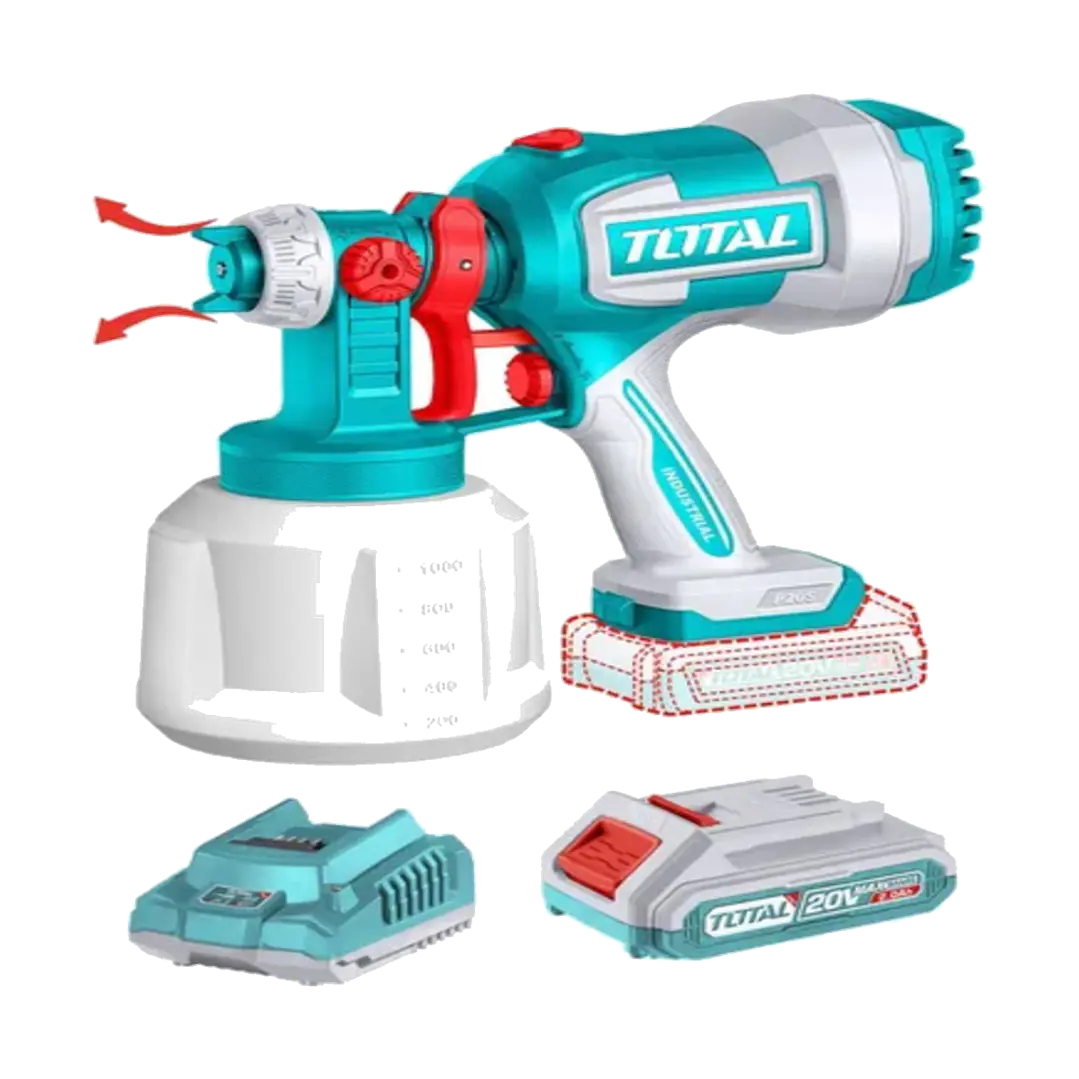 Pistola Pintar Inalambrico 20v 800ml + Bateria + Cargador Total Tsgli20042 1
