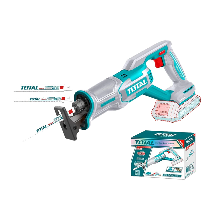 Sierra Sable Inalámbrica Total 20v, Motor Brushless, Sin Carbones - Madera, Metal, Plástico, Hueso - Incluye Hojas De Corte - No Incluye Batería Ni Cargador - Trsli2108 1