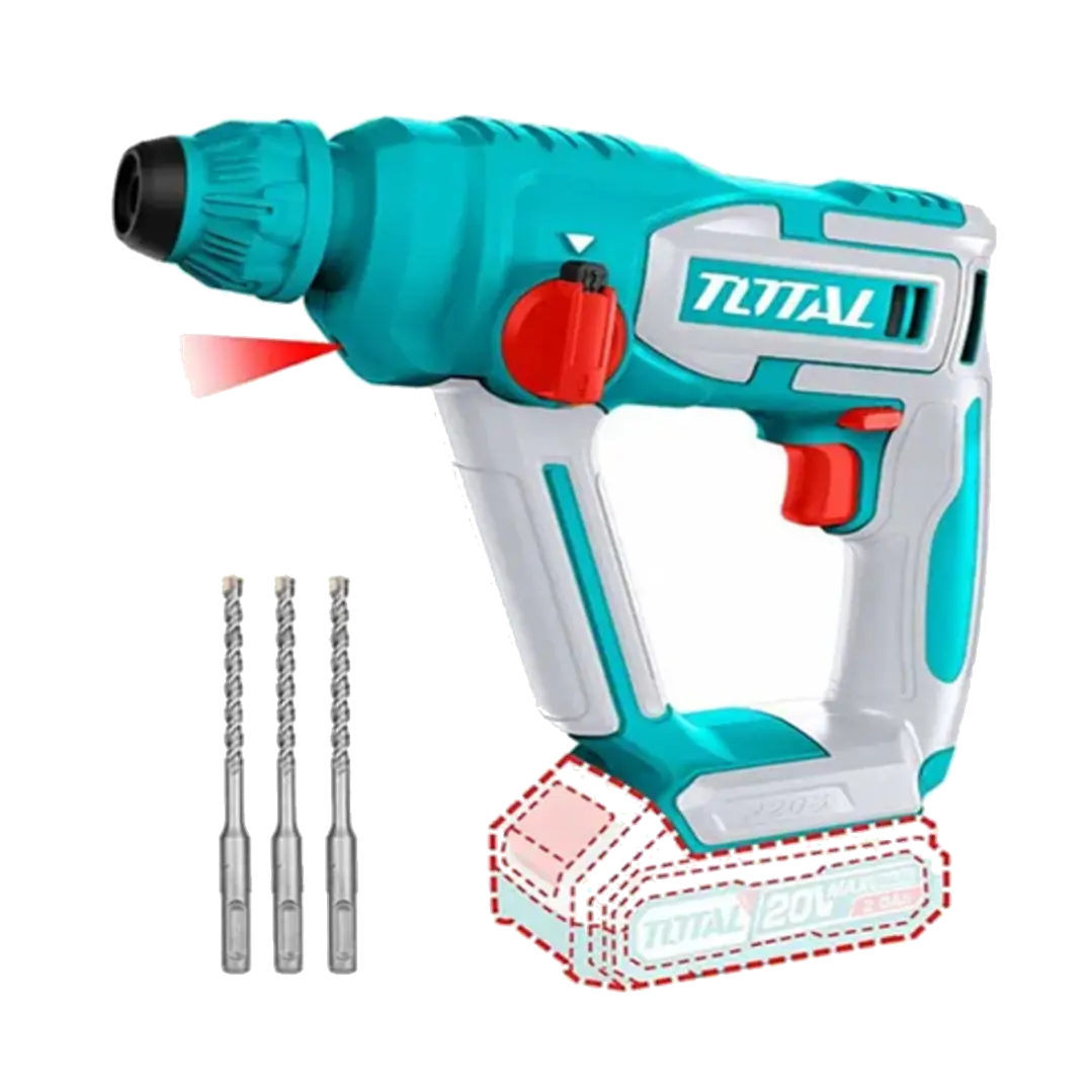Rotomartillo Inalámbrico 20v Sds Plus Total Trhli20168 1