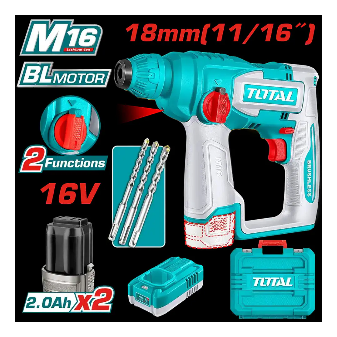 ROTOMARTILLO INAL 16V 1,8J SDS PLUS +CARG+BAT 1