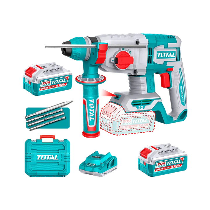 ROTOMARTILLO INALAMBRICO 20V 2.0J SDS PLUS TOTAL 1