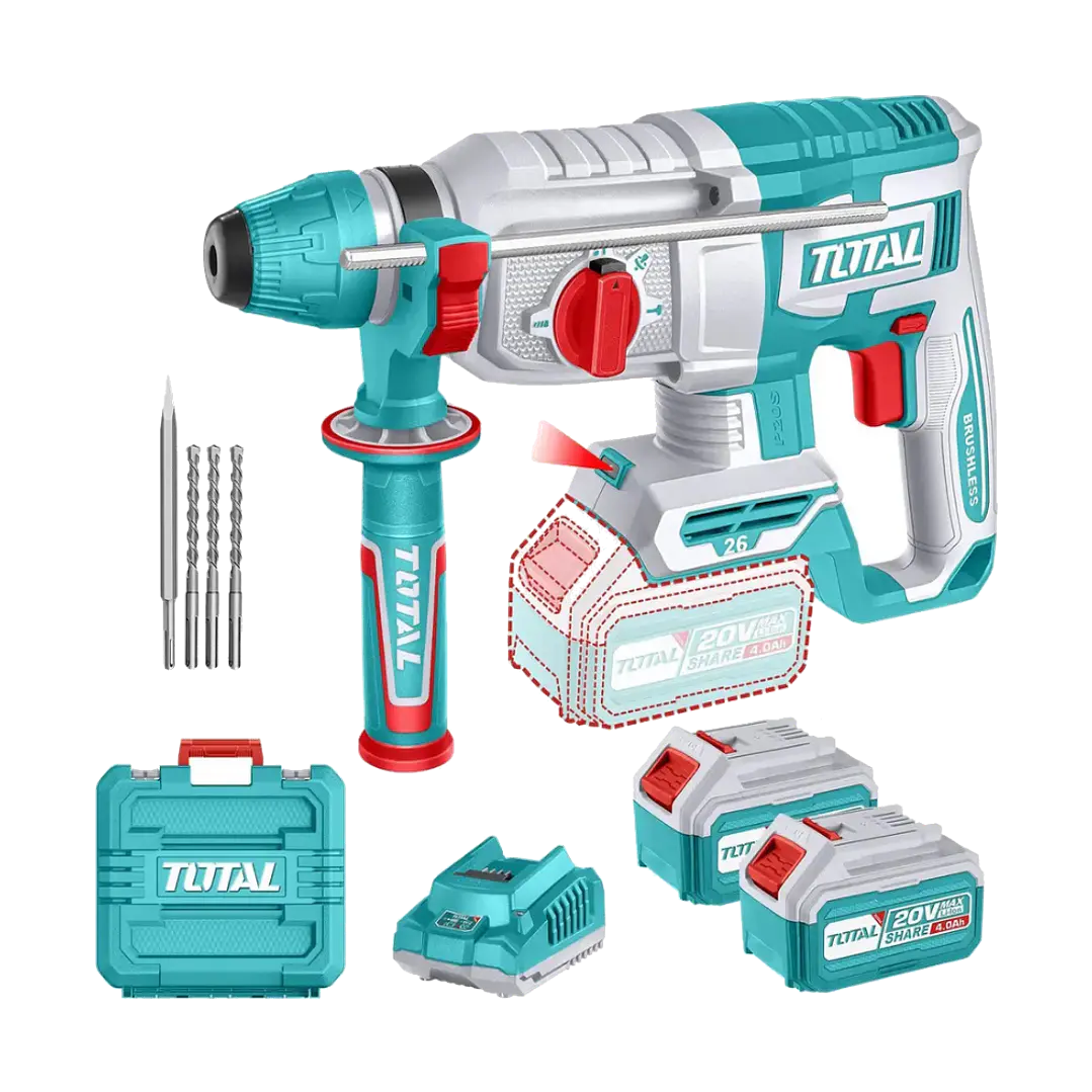 ROTOMARTILLO INALAMBRICO 20V 2.5J SDS PLUS TOTAL 1