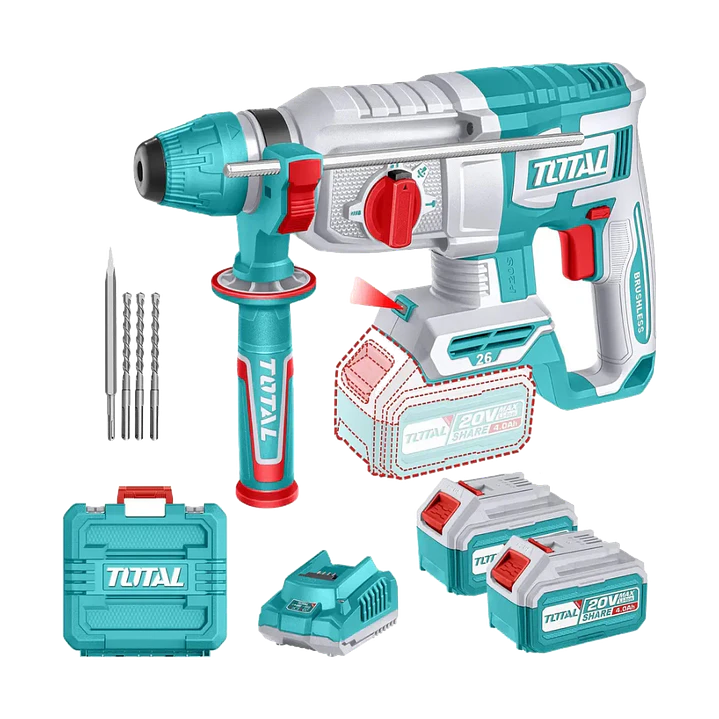 ROTOMARTILLO INALAMBRICO 20V 2.5J SDS PLUS TOTAL 1