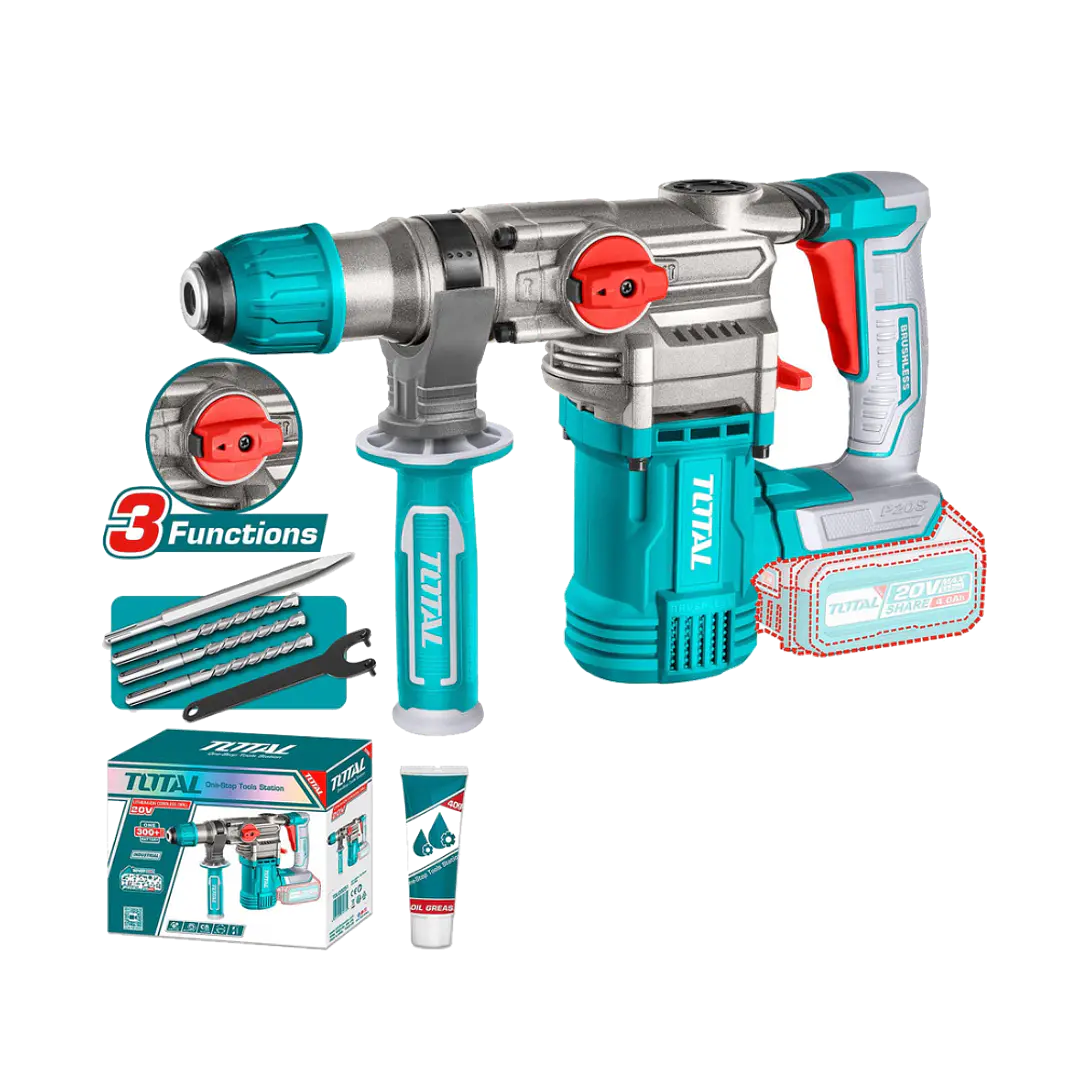 ROTOMARTILLO INALAMBRICO 20V 4,5J SDS PLUS TOTAL SIN BATERIA SIN CARGADOR 1
