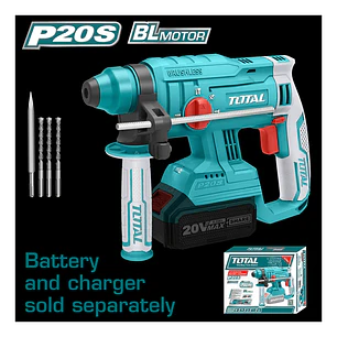 ROTOMARTILLO INALAMBRICO 20V 1,5J SDS PLUS TOTAL SIN BATERIA SIN CARGADOR