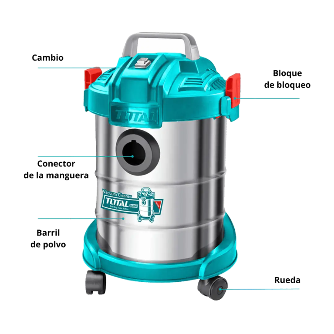 Aspiradora 800w 12lts Polvo/ Agua Total Tvc14122 1