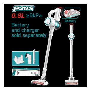 ASPIRADORA INALAMBRICA 20V 120W 0.8L TOTAL SIN BATERIA SIN CARGADOR
