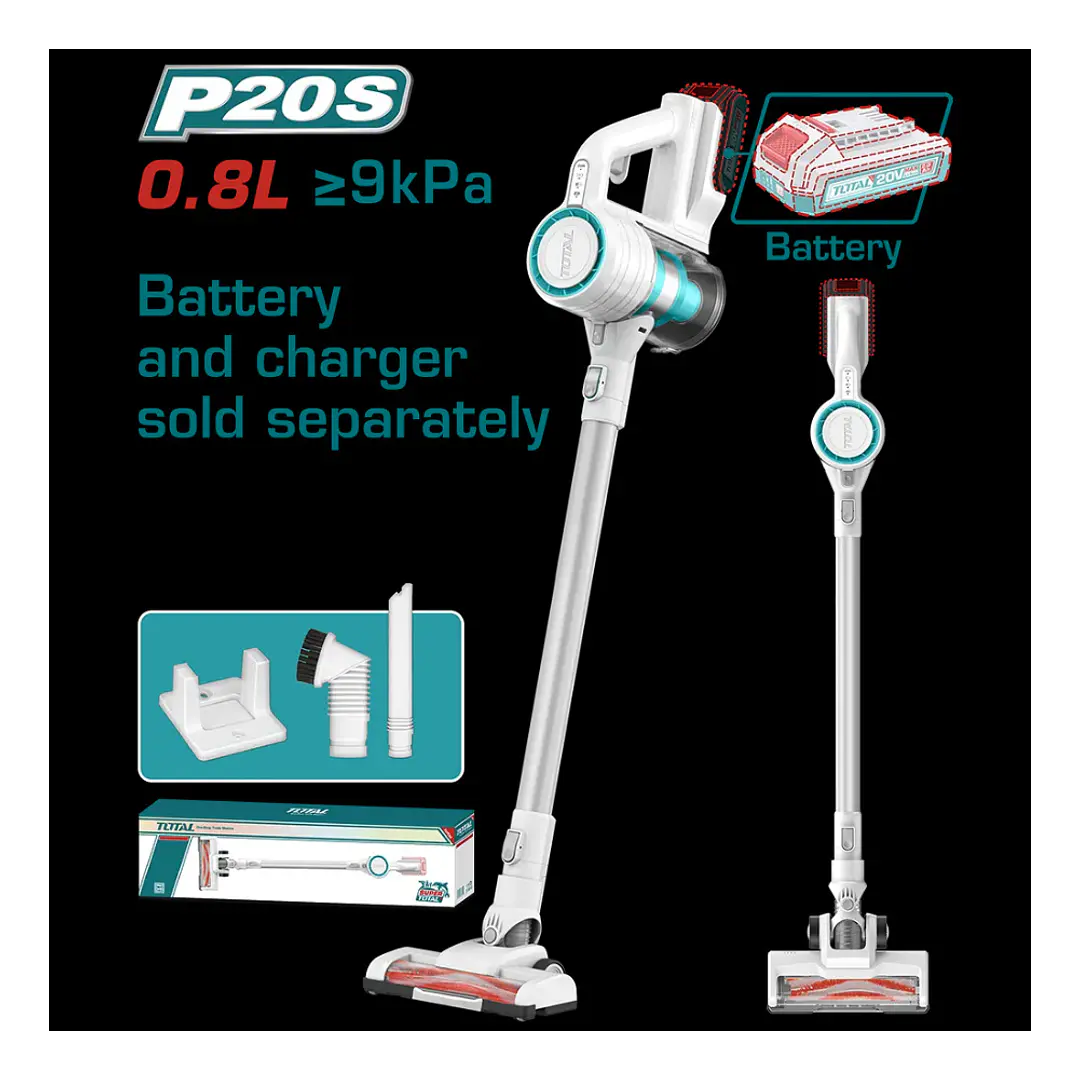 ASPIRADORA INALAMBRICA 20V 120W 0.8L TOTAL SIN BATERIA SIN CARGADOR 1
