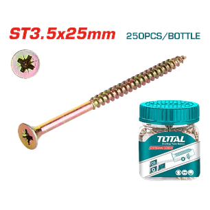 TORNILLO MADERA AGLOMERADA 250PCS 3.5X25MM TOTAL