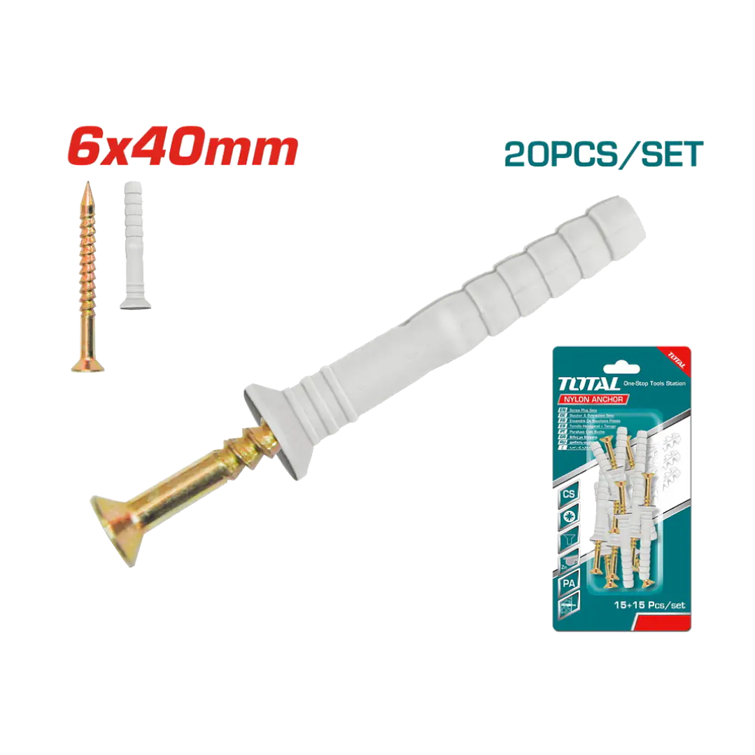 JGO TORNILLOS Y TARUGOS 6X40MM TOTAM 1