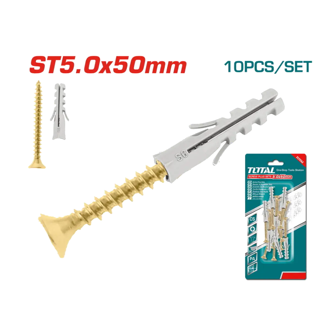 JGO TORNILLO Y TARUGO ST5.0X50MM TOTAL 1