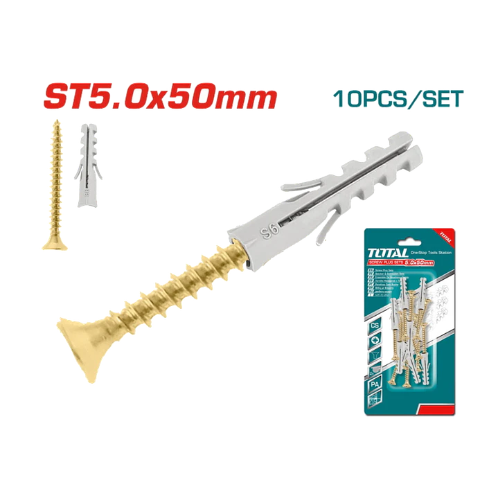 JGO TORNILLO Y TARUGO ST5.0X50MM TOTAL 1