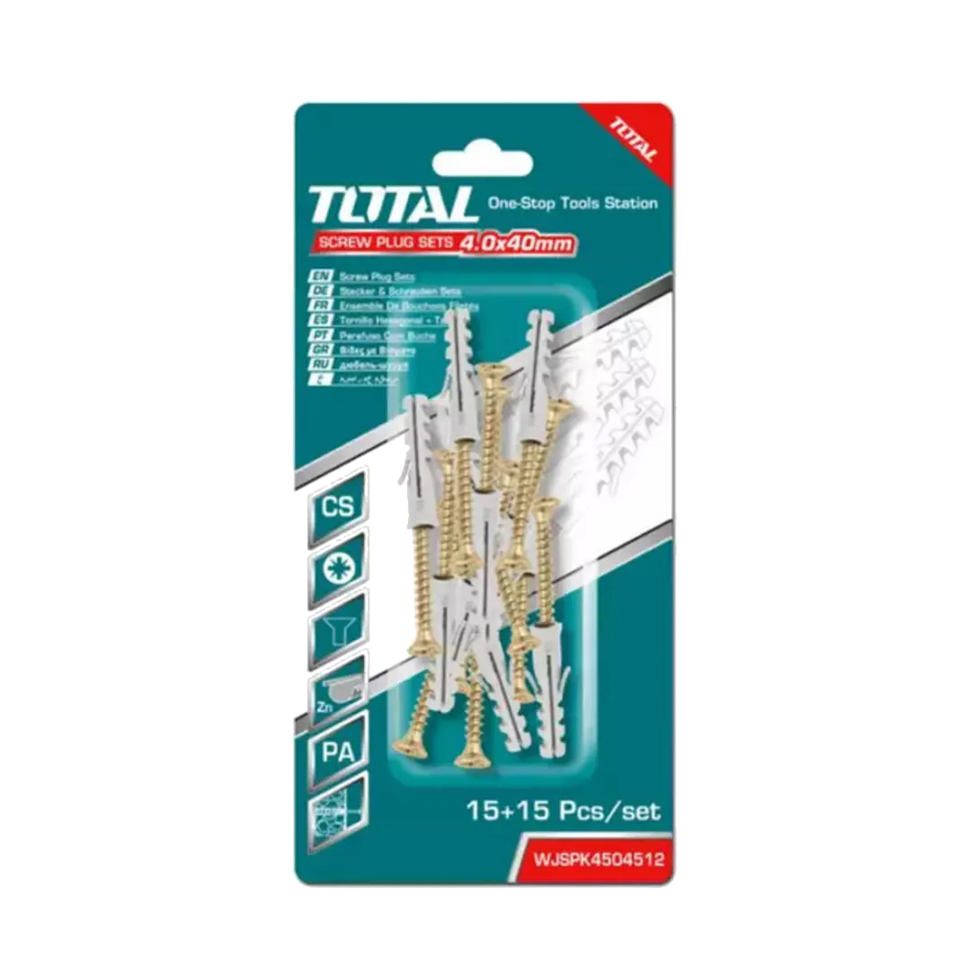 JGO TORNILLO Y TARUGO ST4.0X40MM TOTAL 1