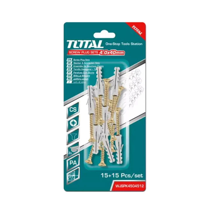 JGO TORNILLO Y TARUGO ST4.0X40MM TOTAL 1