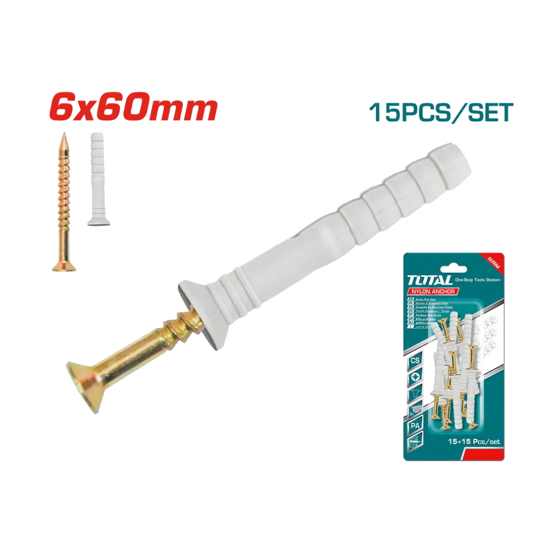 JGO TORNILLOS Y TARUGOS 6X60MM TOTAM 1