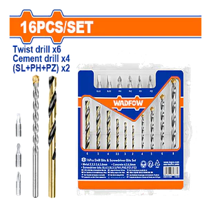 JUEGO DE 16 PCS BROCAS Y PUNTAS 