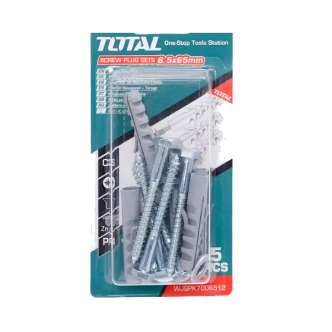 JGO TORNILLO HEX Y TARUGO ST5.0X65MM TOTAL 1