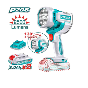 LAMPARA DE TRABAJO INALAMBRICO 20V 2500LUM CON BAT Y CARG TOTAL