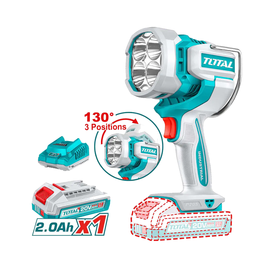 LAMPARA DE TRABAJO INALAMBRICO 20V 22.5W CON BAT Y CARG TOTAL 1