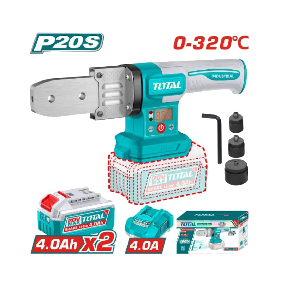 MAQUINA TERMOFUSION INALAMBRICA 20V CON BATERIA Y CARGADOR 1