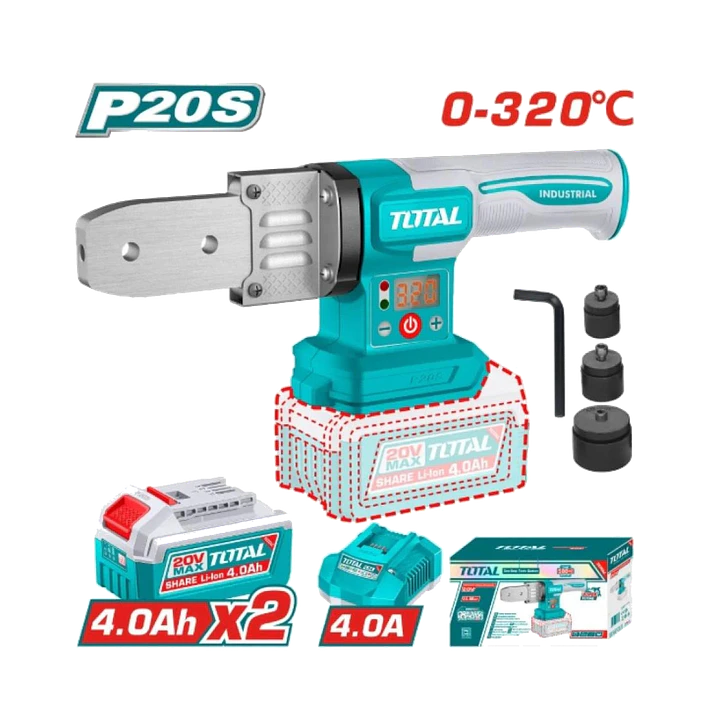 MAQUINA TERMOFUSION INALAMBRICA 20V CON BATERIA Y CARGADOR 1