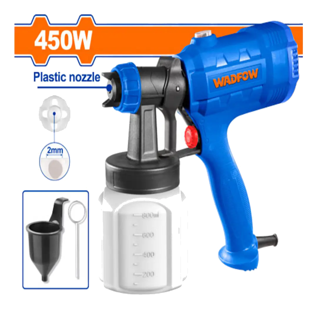 PISTOLA DE PINTAR 450W VASO PLASTICO 800ML WADFOW 1