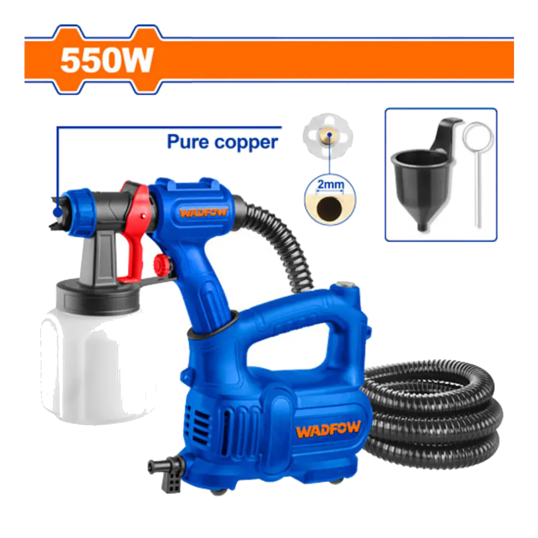 PISTOLA DE PINTAR 550W VASO PLASTICO 800ML WADFOW 1