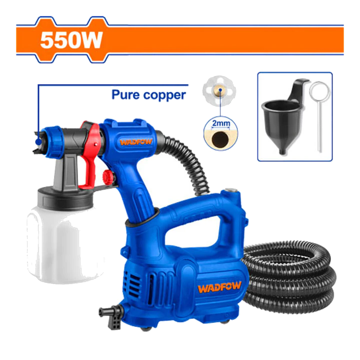 PISTOLA DE PINTAR 550W VASO PLASTICO 800ML WADFOW 1