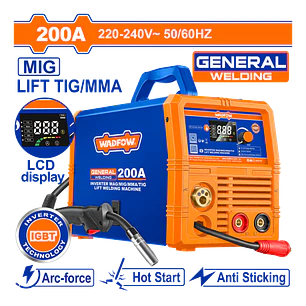 MAQUINA DE SOLDAR INVERTER 200A MAG/MIG/MMA/TIG LIFT WADFOW