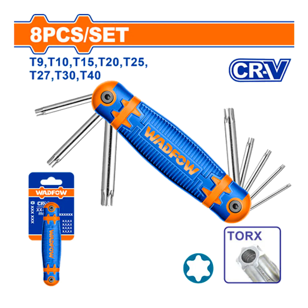 JUEGO 8 LLAVE TORX  WADFOW 1