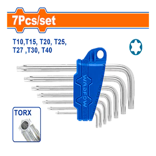 JUEGO 7 LLAVE TORX WADFOW