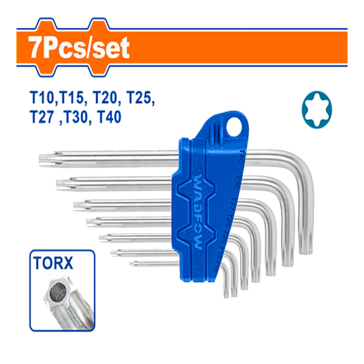 JUEGO 7 LLAVE TORX WADFOW 1