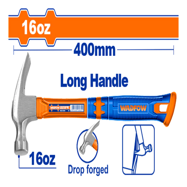MARTILLO CARPINTERO 16 OZ MANGO FIBRA WADFOW 1