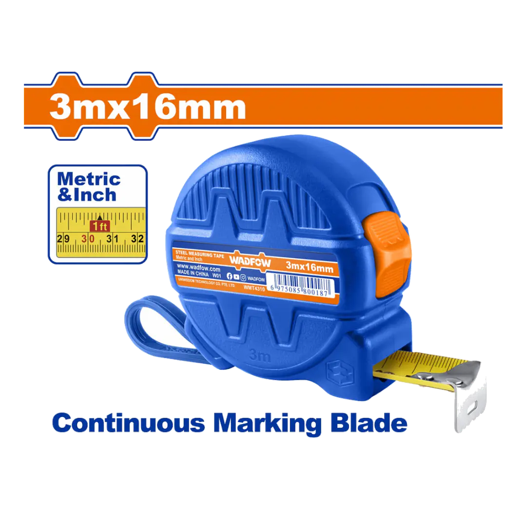 CINTA METRICA 3MT X 16MM  WADFOW 1