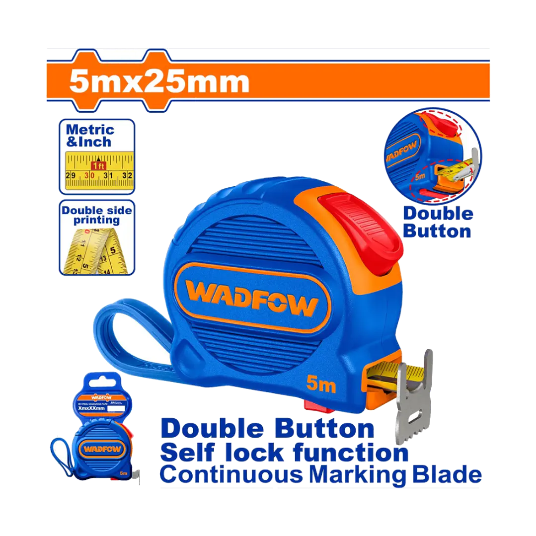CINTA METRICA 5MT X 25MM WADFOW 1