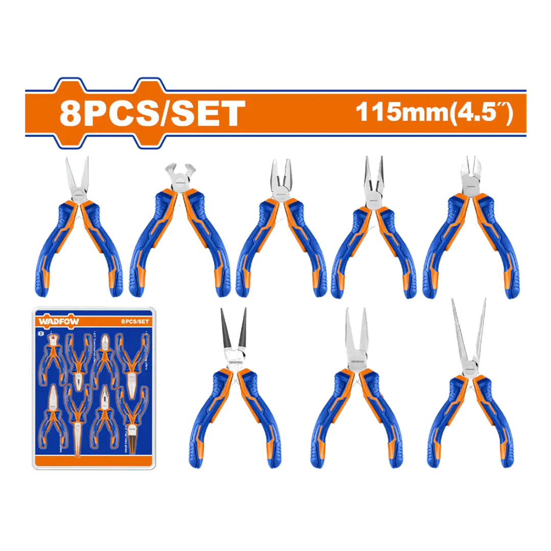 JUEGO DE 8 ALICATE MINI PINZAS WADFOW 1