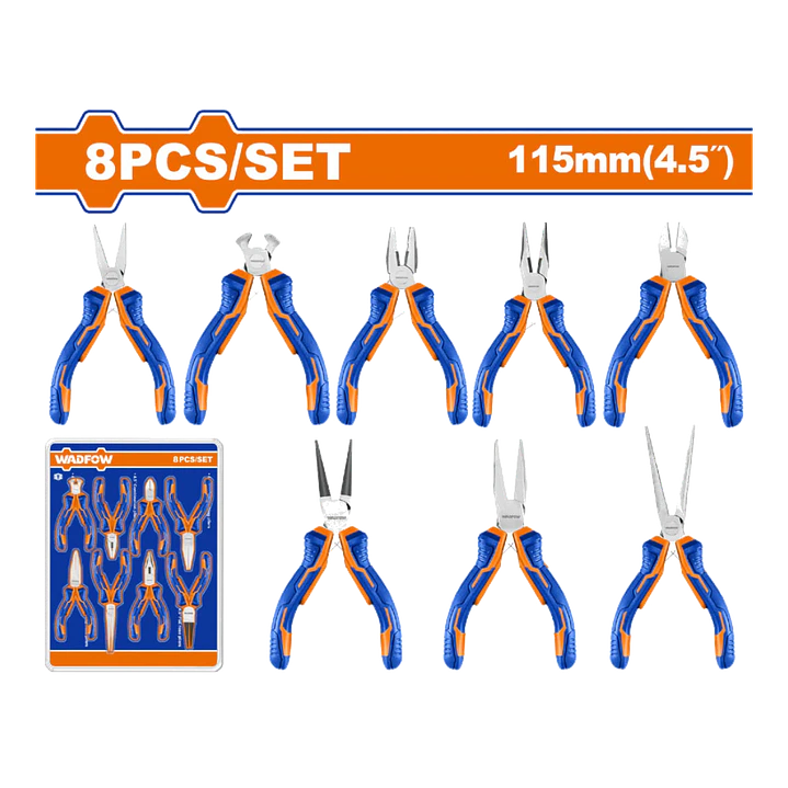 JUEGO DE 8 ALICATE MINI PINZAS WADFOW 1