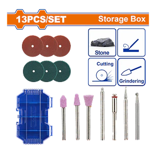 ACCESORIOS MINIRECTIFICADORA 13 PCS WADFOW