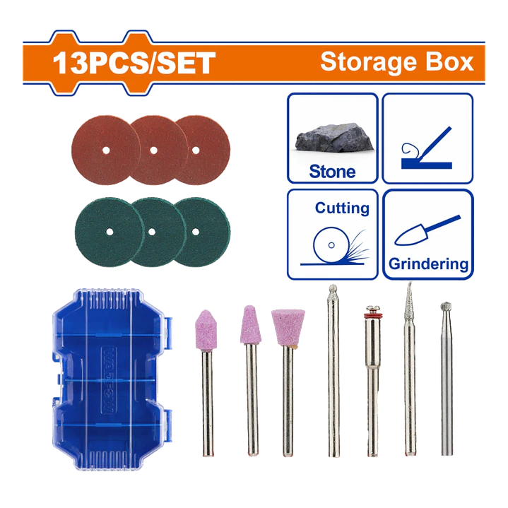 ACCESORIOS MINIRECTIFICADORA 13 PCS WADFOW 1