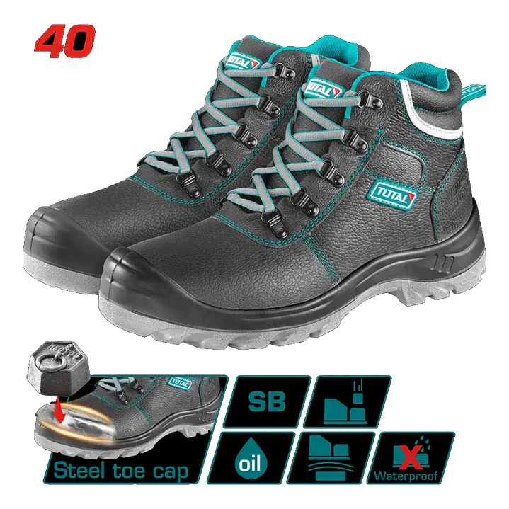ZAPATO DE SEGURIDAD T 40 CON PUNTA ACERO TOTAL 1