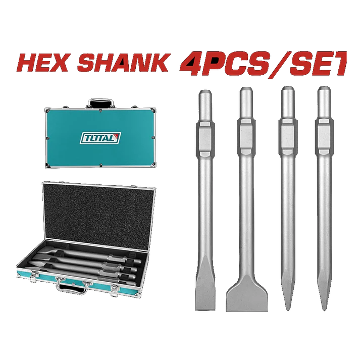 JGO PUNTOS Y CINCELES POR 4PCS HEX TOTAL 1