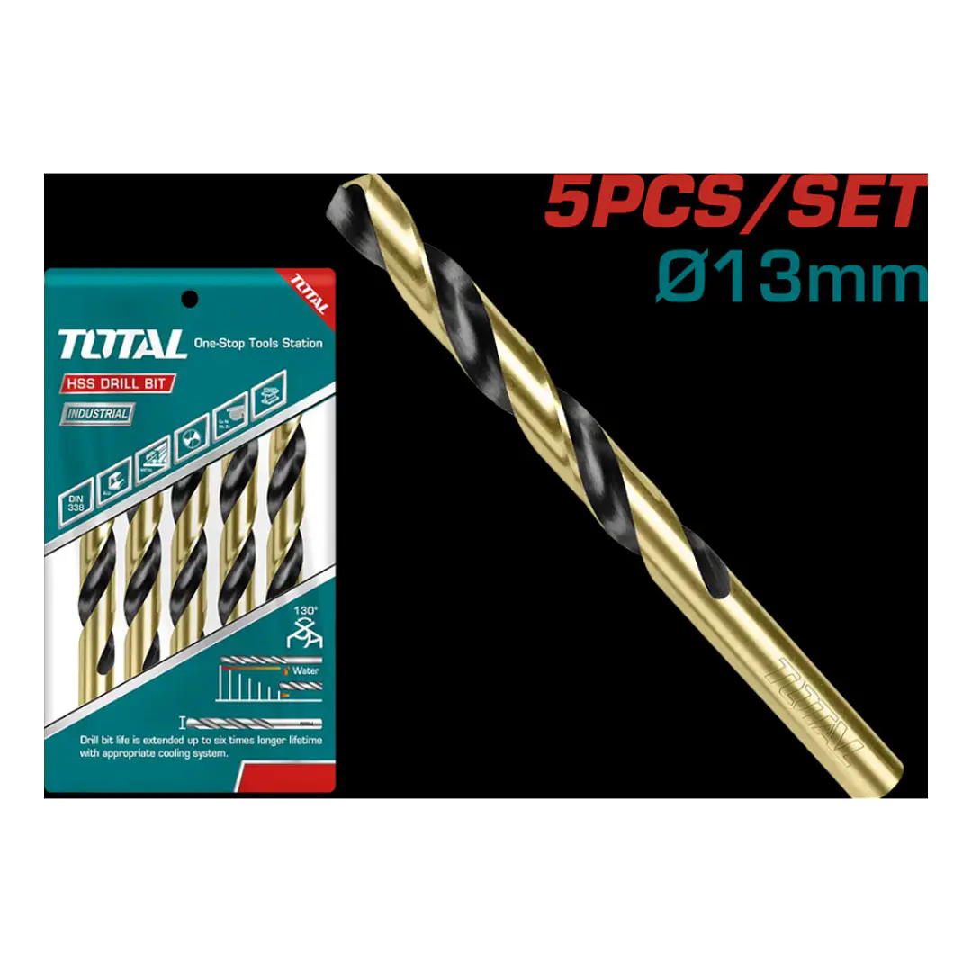 BROCA P/ METAL HSS 13.0MM POR 5PCS TOTAL 1