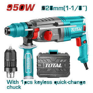 ROTOMARTILLO 950W 2,5J SDS-PLUS C/ ADAPTADOR TOTAL